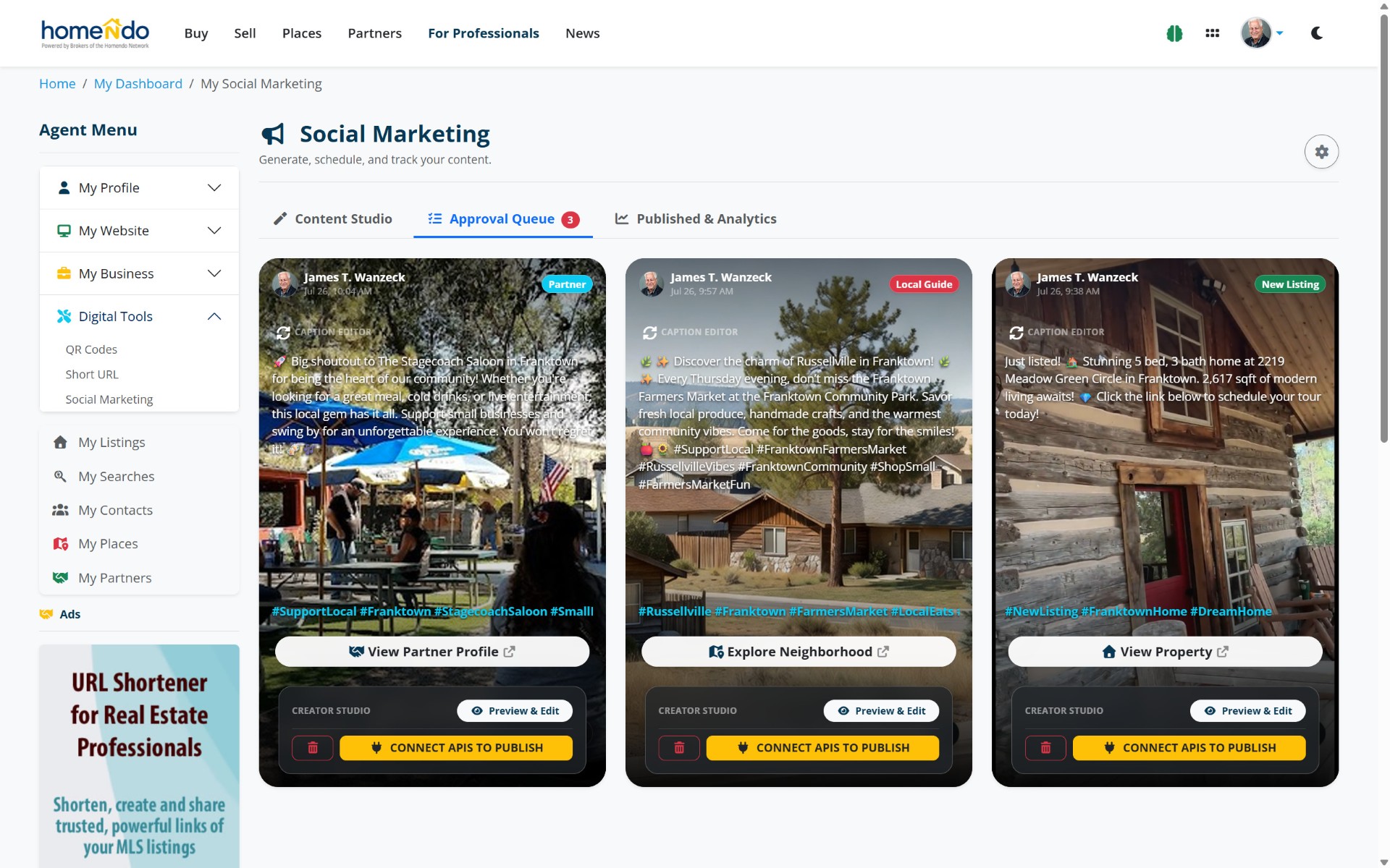 Social Marketing Studio UI